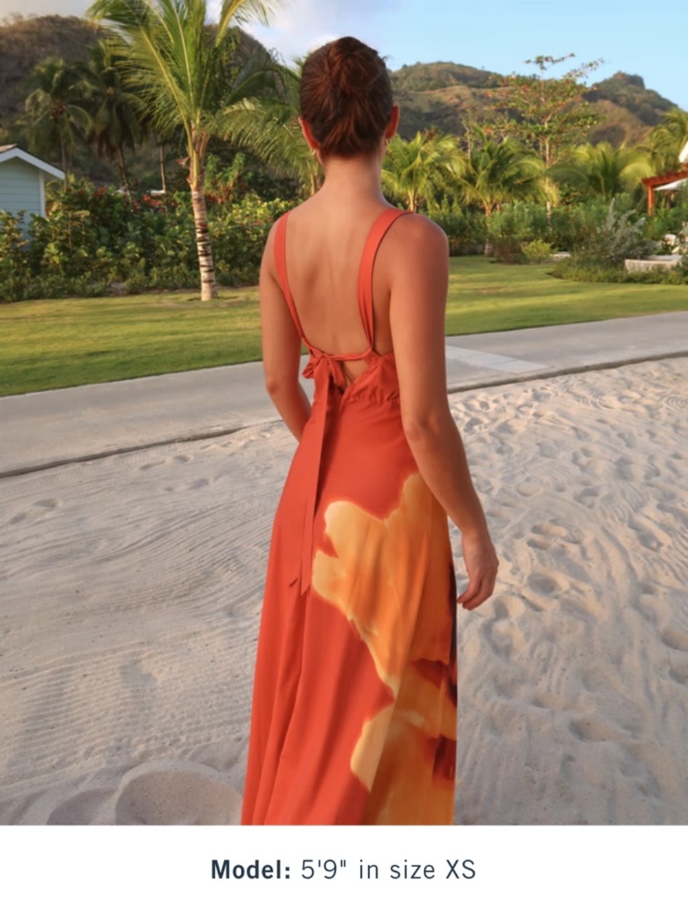 NWT Abercrombie & Fitch Dipped Waist Floral-Print Back-Tie Maxi Dress